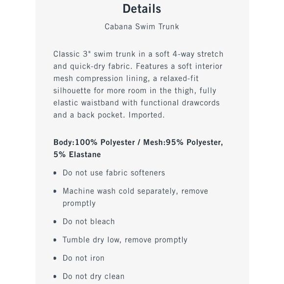 ABERCROMBIE & FITCH Mens Cabana Swim Trunks NEW Gray Lined Stretch Sz XXL 2XL - Picture 4 of 14